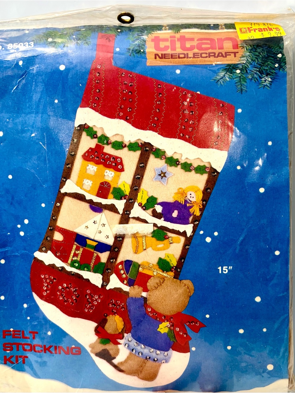 Titan Red and Multicolor Felt Holiday Stocking Kit